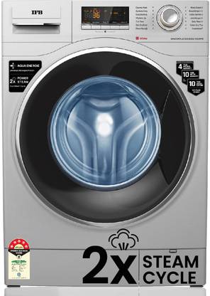 IFB 8 kg Powered by AI, 5 Star,� with 2x Steam Cycle Fully Automatic Front Load Washing Machine with In-built Heater Silver