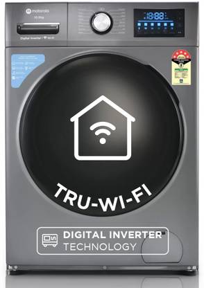 Motorola 10.5 kg 5 Star Smart Wi-Fi Enabled Inverter Technology Fully Automatic Front Load with In-built Heater Grey
