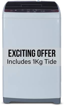 [For HDFC Credit Card Emi] Haier 6.5 kg 5 Star Oceanus Wave Drum Washing Machine Fully Automatic Top Load Brown, Grey  (HWM65-FE)