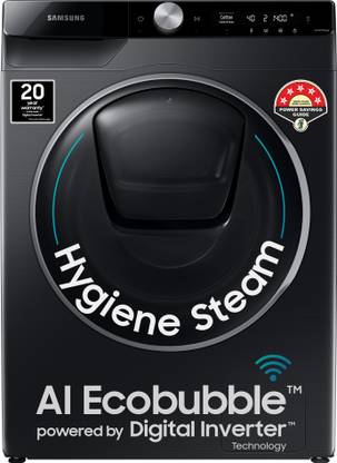 Samsung 9 kg with Steam ,Wi-Fi Enabled Fully Automatic Front Load Washing Machine Black