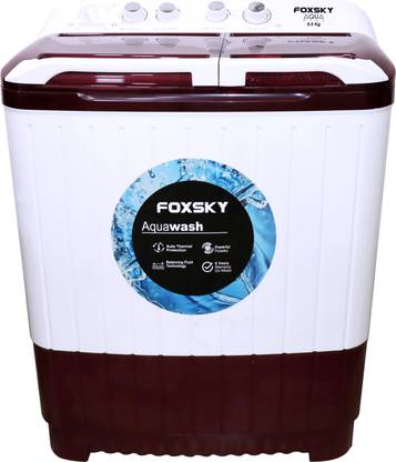 FOXSKY 9.5 kg Semi Automatic Top Load Washing Machine Maroon, White  (FS-SATL95WM)