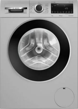 BOSCH 8 kg Fully Automatic Front Load Washing Machine with In-built Heater Silver