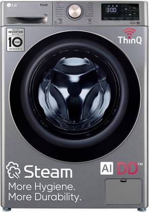 LG 11 kg 5 Star, AI Direct Drive Technology, 6 Motion DD, Steam, Wi-Fi Enabled, Wrinkle Care Fully Automatic Front Load Washing Machine Silver