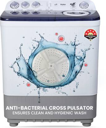 Haier 8 Kg Oxyi Dry Technology, 1300 RPM, Spray Function, Wash Programs, Magic Filter, Rat Mesh Semi Automatic Top Load Washing Machine Multicolor