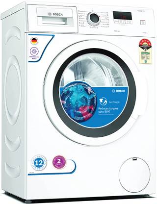 BOSCH 6 kg 5 Star Inverter Touch Control Fully Automatic Front Load Washing Machine with In-built Heater White