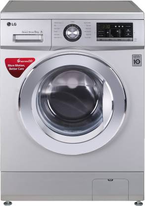LG 8 kg Inverter, Smart diagnosis system Fully Automatic Front Load Washing Machine with In-built Heater Silver