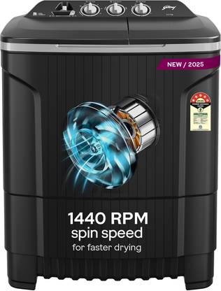 Godrej 8 kg 5 Star With Active Soak Technology With Tri Roto Scrub Pulsator Semi Automatic Top Load Washing Machine Grey
