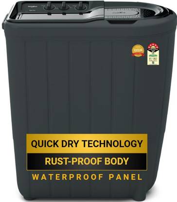 Whirlpool 7 kg Magic Clean 5 Star Semi Automatic Top Load Washing Machine Black, Grey