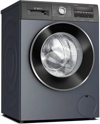 BOSCH 8 kg Fully Automatic Front Load Washing Machine with In-built Heater Black