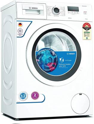 [For Flipkart Axis Bank Card] BOSCH 6.5 kg Drive Motor, Anti Tangle, Anti Vibration Fully Automatic Front Load Washing Machine with In-built Heater White  (WLJ2006EIN)