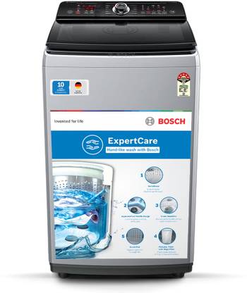 BOSCH 6.5 kg 5 Star With Vario Inverter & Full Touch Panel Fully Automatic Top Load Washing Machine Silver