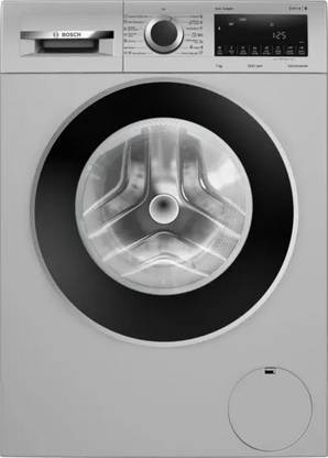 BOSCH 7 kg Fully Automatic Front Load Washing Machine with In-built Heater Silver