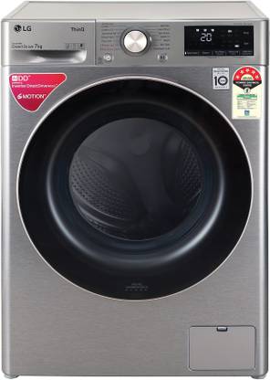 LG 7 kg with Wi-Fi Enabled Fully Automatic Front Load Washing Machine with In-built Heater Silver