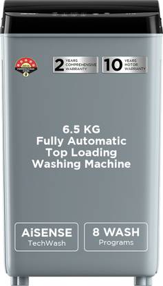 Acer 6.5 kg Fully Automatic Top Load Washing Machine Grey
