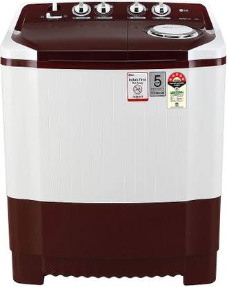 LG 7 kg Semi Automatic Top Load Washing Machine Maroon, White