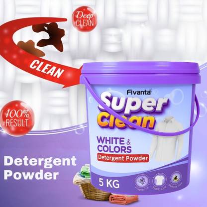 QANDQLIFESTYLE Detergent Powder 5 KG Tough Dirt Lifting Laundry Pack Detergent Powder (Fresh)
