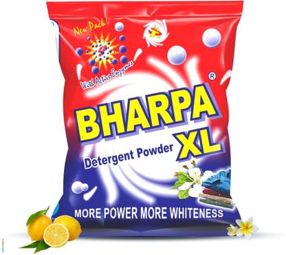 BHARPA XL Top Load Washing Powder 2KG (1KG Free) Detergent Powder Detergent Powder (Lemon)