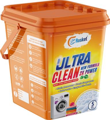 EROSKET Bright Like New Matic Front/Top Load Ultra Clean Orange Detergent Powder 5 kg Detergent Powder (Fresh)