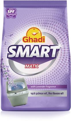 Ghadi Smart Matic Top& Front Load Washing Machine Detergent Powder with SPF Technology Detergent Powder (Lavender)