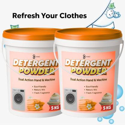 VOGUE DEAL Detergent Powder 10 KG Eco-Friendly Gentle Wash Detergent Powder (Fresh)