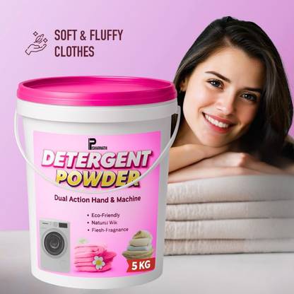 Pisharnath Detergent Powder 5 Kg Premium Fabric Care Formula with Extra Cleaning Action Detergent Powder (Fresh)