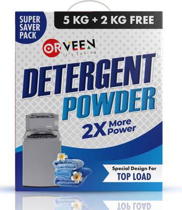 Orveen Top Load Matic Detergent Powder 7 Kg | Remove Tough Dried Stain* | Skin Friendly Detergent Powder (Active Fresh)