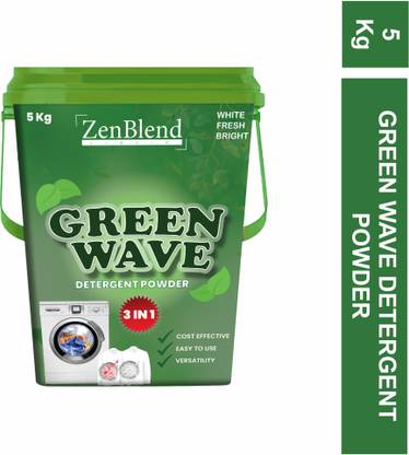 ZenBleand POWDER FOR WASHING MACHONE TOP LOAD , FRONT LOAD ,BUCKET WSH Detergent Powder (GREEN WAVE)