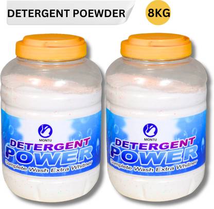 MONTU 8KG Detergent Powder Fabric Safe Top Load Surf Deep Clean Detergent Powder (Lime & Lemon Fragrance)