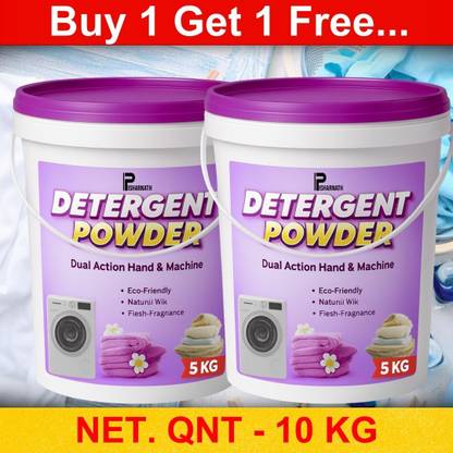 Pisharnath Detergent Powder 10 Kg Deep Cleaning Formula with Brightness and Fabric Care Detergent Powder (Fresh)