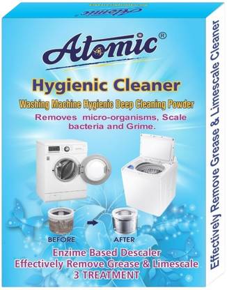 ATOMIC Washing Machine Cleaner for Top/Front Load[ PACK OF 3] Detergent Powder (Lemon)