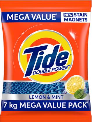 Tide Plus Double Power Detergent Washing Powder 7kg Mega Value Pack (Lemon & Mint ) Detergent Powder