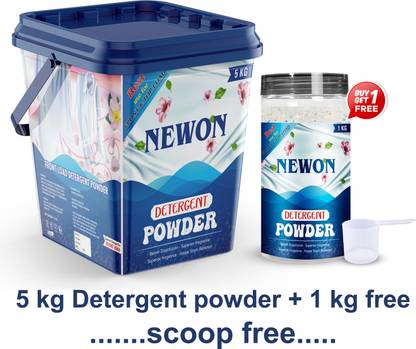 NEWON Extra Power Detergent Powder 6 Kg | For Top &Front Load Machine | Free Scoop Detergent Powder (Active Fresh)