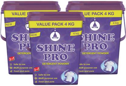 Sticky Double Power Detergent Powder - 4 Kg | Top Load & Front Load, Better clean Detergent Powder (SHINE PRO)