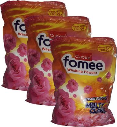 Cutee Fomee Strain Ejector Washing Powder - Pack Of 3 (1KG) Detergent Powder