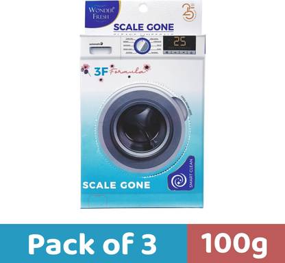 wonder fresh Scale gone powder for Front and Top loaded Washing machine drum / Tub cleaning | descale powder | 100g Each X 3 Pack | Detergent Powder