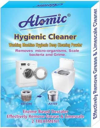 ATOMIC Washing Machine Cleaner For Top Load & Front Load | Pack OF 2 | 150g Each Detergent Powder (Lemon)