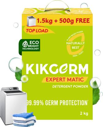 Kikgerm Expert Matic Top Load BUY 1.5KG +0.5kg FREE Detergent Powder (Lemon)