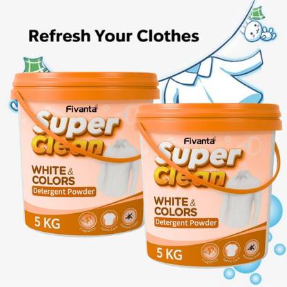 qandq Detergent Powder 10 KG Ultra Clean Non-Irritating Formula Detergent Powder (Fresh)