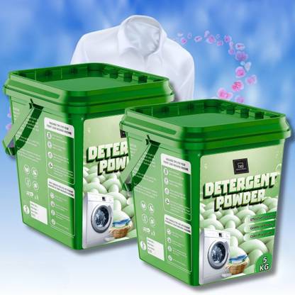 BLISS & BLUSH Detergent Powder 10kg Extra Strong Cleaning for White and Colored Clothes. Detergent Powder (Fresh)