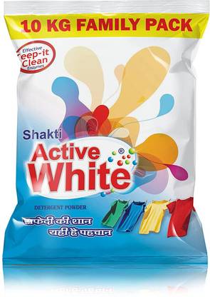 Active White Detergent Powder - 10 kg Family Pack Detergent Powder