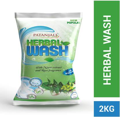PATANJALI Herbal Wash Detergent Powder, Dissolves Easily & Removes Tough Stains Detergent Powder