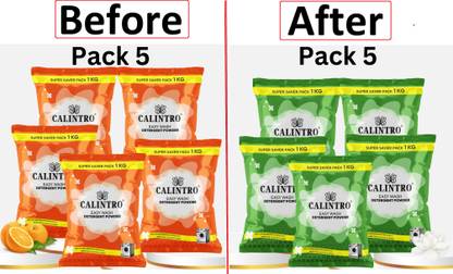 Calintro Active Wash Detergent Powder |Tough on Stains | Gentle on Fabrics | Colour-Safe Detergent Powder (Orange)