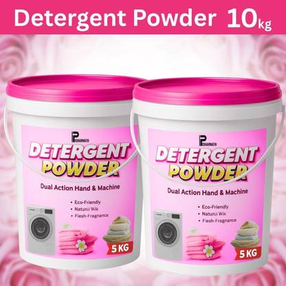 Pisharnath Detergent Powder 10 Kg Extra Power Cleaning with Gentle Effect on Clothes Detergent Powder (Fresh)