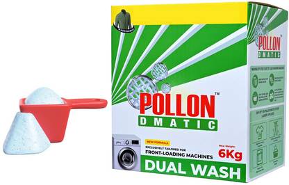 Pollon Dissolves Easily & Removes Tough Stains Washing Detergent Powder 6 kg Detergent Powder (NA)