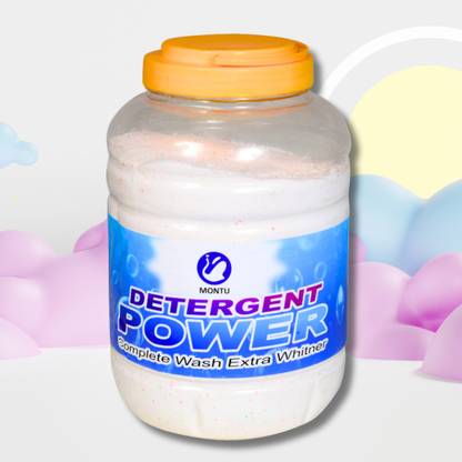 MONTU "citrus-fresh laundry: 4kg deep cleaning powder for lasting top load wash" Detergent Powder (lime and lemon)