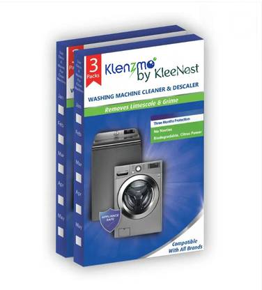 Kleenest Klenzmo Descale Powder for Top & Front Load Washing Machines, Drum Cleaner Detergent Powder (Citrus)