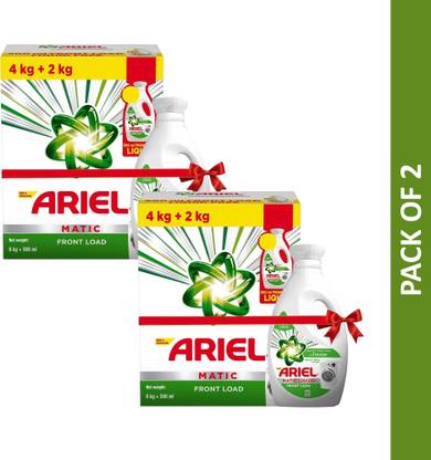 Ariel Matic Front Load + Matic Liquid Free Detergent Washing Powder (case pack) Detergent Powder