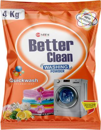Orveen Detergent Powder Orveen Powerwash Detergent Powder 4Kg | Quick Dissolution | Remove Tough Stain Detergent Powder