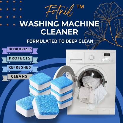 Fotnil WASHING MACHINE CLEAN FORMULATED TO DEEP CLEANER TABLET PACK OF 8 Detergent Powder (OCEAN)