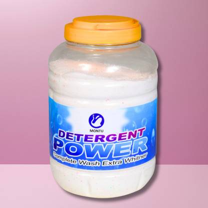 MONTU "4kg wash detergent powder with lasting lime and lemon fragrance for deep clean" Detergent Powder (lime and lemon)